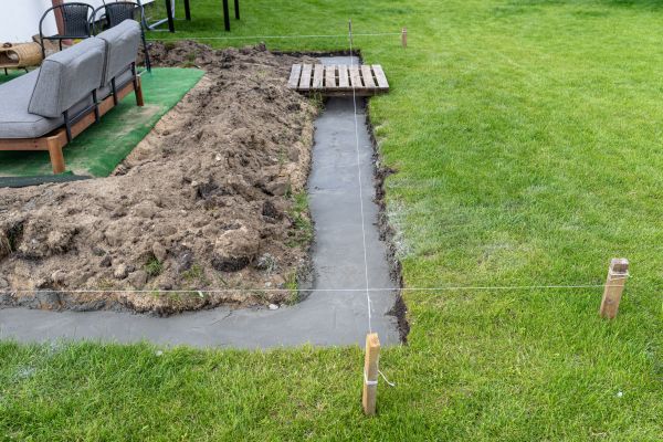 Cement Footer Installation in Independence